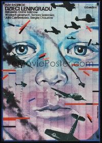 5e113 LENINGRADCY, DETI MOI Polish 27x38 '82 Drzewinscy art of boy's face and bombers!