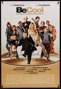 5f081 BE COOL DS 1sh '05 John Travolta, Uma Thurman, Vince Vaughn, Dwayne Johnson, Harvey Keitel!