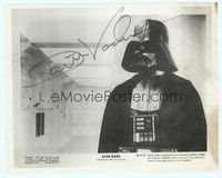 5g305 DAVID PROWSE signed 8.5x10.75 REPRO still '80s as Darth Vader in a repro from Star Wars!