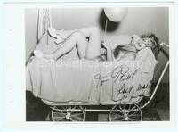 5g171 EVA GABOR signed key book still '41 sexy & super young in giant baby carriage with balloon!