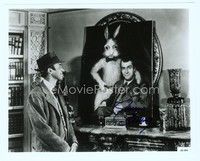 5g319 JAMES STEWART signed 8x10 REPRO still '80s admiring portrait with giant bunny from Harvey!
