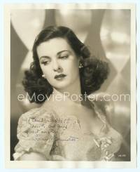 5g193 JOAN BENNETT signed deluxe 8x10 still '30s great sexy portrait in lacy skimpy dress!