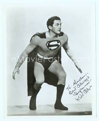 5g328 KIRK ALYN signed 8x10 REPRO still '70s great full-length portrait in Superman costume!