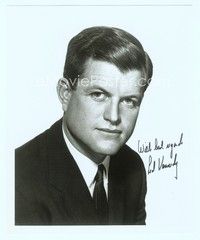 5g345 TED KENNEDY signed 8x10 REPRO still '65 great youthful portrait of the Massachusetts Senator!