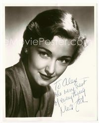 5g213 NINA FOCH signed deluxe 8x10 still '40s head & shoudlers portrait of the Dutch actress!