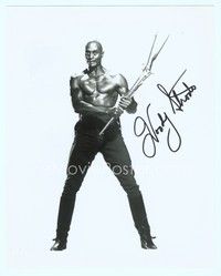 5g348 WOODY STRODE signed 8x10 REPRO still '80s barechested image showing his amazing physique!