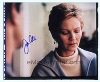 5g258 JOAN ALLEN signed color 8x10 REPRO still '00s serious close up of the star looking down!