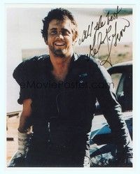 5g269 MEL GIBSON signed color 8x10 REPRO still '90s in full makeup and costume from Mad Max!