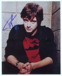 5g296 TOPHER GRACE signed color 8x10 REPRO still '00s great close portrait with hands clasped!
