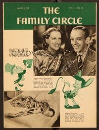 5g091 FRED ASTAIRE signed magazine on the cover of the March 8, 1940 Family Circle!