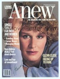5g097 GLENN CLOSE signed magazine cover proof '83 great close up on the new magazine!