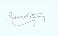 5g137 GENE AUTRY signed index card '70s can be framed with an original or repro still!