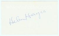 5g139 HELEN HAYES signed index card '70s can be framed with an original or repro still!