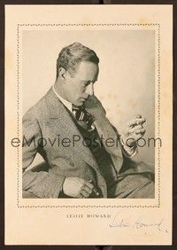 5g118 LESLIE HOWARD signed playbill page '36 on his portrait from the playbill from Hamlet!