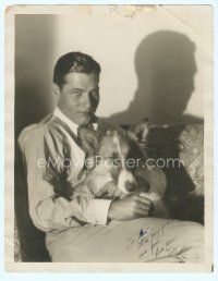5g008 RICHARD ARLEN signed 11x14 still '28 portrait with his dog Scotty by Eugene Robert Richee!