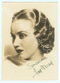 5g173 FAY WRAY signed deluxe 5x7 still '30s head & shoulders portrait of the beautiful blonde!