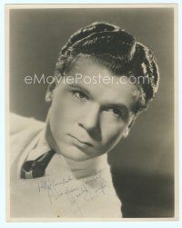 5g188 JACKIE COOPER signed deluxe 8x10 still '30s head & shoulders portrait of the teen star!