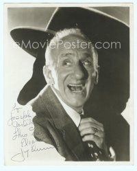 5g192 JIMMY DURANTE signed deluxe 8x10 still '40s laughing portrait with silhouette background!