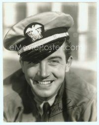 5g199 JOHN PAYNE signed 7.5x9.5 still '38 close smiling portrait in uniform by Schuyler Crail!