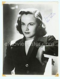 5g327 KIM HUNTER signed 7.75x10 REPRO still '50s waist-high portrait with intense look on her face!