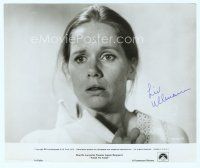 5g208 LIV ULLMANN signed 8x10 still '75 great bewildered close portrait from Face to Face!