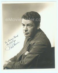 5g214 PAUL MUNI signed deluxe 8x10 still '30s seated portrait of the great star by Elmer Fryer!