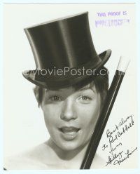 5g221 SHIRLEY MACLAINE signed deluxe 7.5x9.5 still '54 earliest publicity photo w/ top hat & cane!