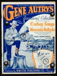 5g096 GENE AUTRY'S SONG BOOK signed book '32 by the star and his wife on the contents page!