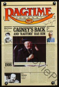 5g116 JAMES CAGNEY signed program '81 huge program for Ragtime, his final movie!