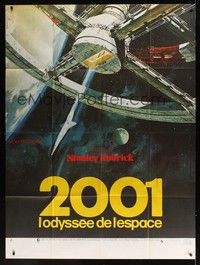 5h393 2001: A SPACE ODYSSEY CinePoster commercial French 1p '68 Stanley Kubrick, art by Bob McCall!