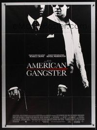5h399 AMERICAN GANGSTER French 1p '07 Denzel Washington, Russell Crowe, Ridley Scott directed!
