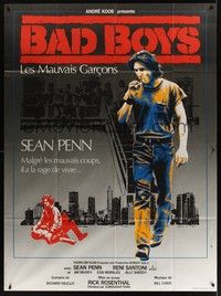 5h409 BAD BOYS French 1p '84 life has pushed Sean Penn into a corner & he's coming out fighting!