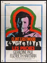 5h416 BEGUILED French 1p '71 different art of Clint Eastwood & Geraldine Page, Don Siegel