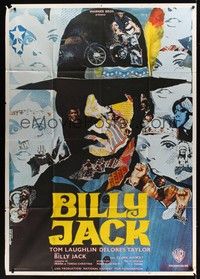 5h425 BILLY JACK French 1p '71 Tom Laughlin, Delores Taylor, great colorful Ermanno Iaia art!
