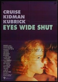 5h034 EYES WIDE SHUT German 33x47 '99 Stanley Kubrick, romantic c/u of Tom Cruise & Nicole Kidman!