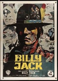 5h085 BILLY JACK Italian 1p '71 Tom Laughlin, Delores Taylor, great different Ermanno Iaia art!