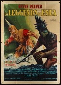 5h226 AVENGER Italian 2p '64 La Leggenda di Enea, Steve Reeves, sword-and-sandal, Ciriello art!