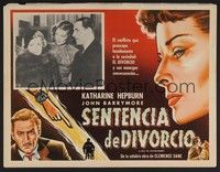 5j031 BILL OF DIVORCEMENT Mexican LC R50s John Barrymore, & Katharine Hepburn in her first!