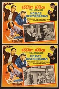 5j042 DESPERATE HOURS 8 Mexican LCs '55 Humphrey Bogart, Fredric March, William Wyler thriller!