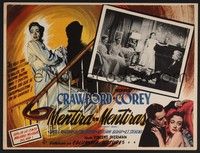5j053 HARRIET CRAIG Mexican LC '50 cool different border art of Joan Crawford!