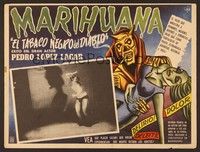 5j075 MARIHUANA Mexican LC '50 image of sexy dancing girl, cool art of demon!