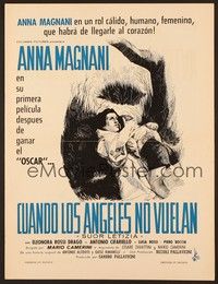 5j019 AWAKENING Mexican pressbook '57 Anna Magnani, great artwork!