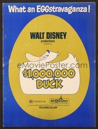5j122 $1,000,000 DUCK pressbook '71 everyone quacks up at Disney's 24-karat layaway plan!