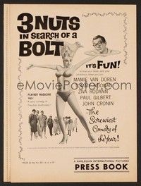 5j130 3 NUTS IN SEARCH OF A BOLT pressbook '64 sexy image of Mamie Van Doren!