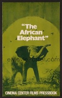 5j148 AFRICAN ELEPHANT pressbook '71 great artwork, get to know the jungle before they pave it!