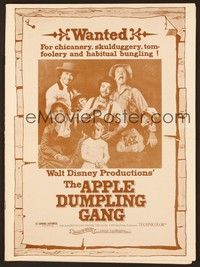5j168 APPLE DUMPLING GANG pressbook '75 Disney, Don Knotts, tomfoolery & habitual bungling!