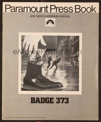 5j181 BADGE 373 pressbook '73 Robert Duvall is a tough New York ex-cop w/a gun in his sock!