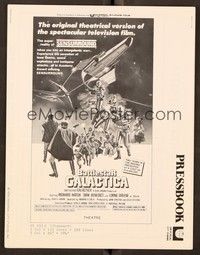 5j188 BATTLESTAR GALACTICA pressbook '78 great sci-fi montage art by Robert Tanenbaum!