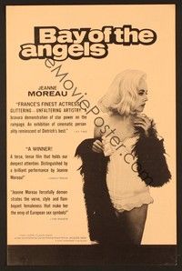 5j190 BAY OF THE ANGELS pressbook '63 Jacques Demy's La Baie des anges, Jeanne Moreau!