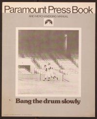 5j186 BANG THE DRUM SLOWLY pressbook '73 Robert De Niro, baseball, Shea Stadium!